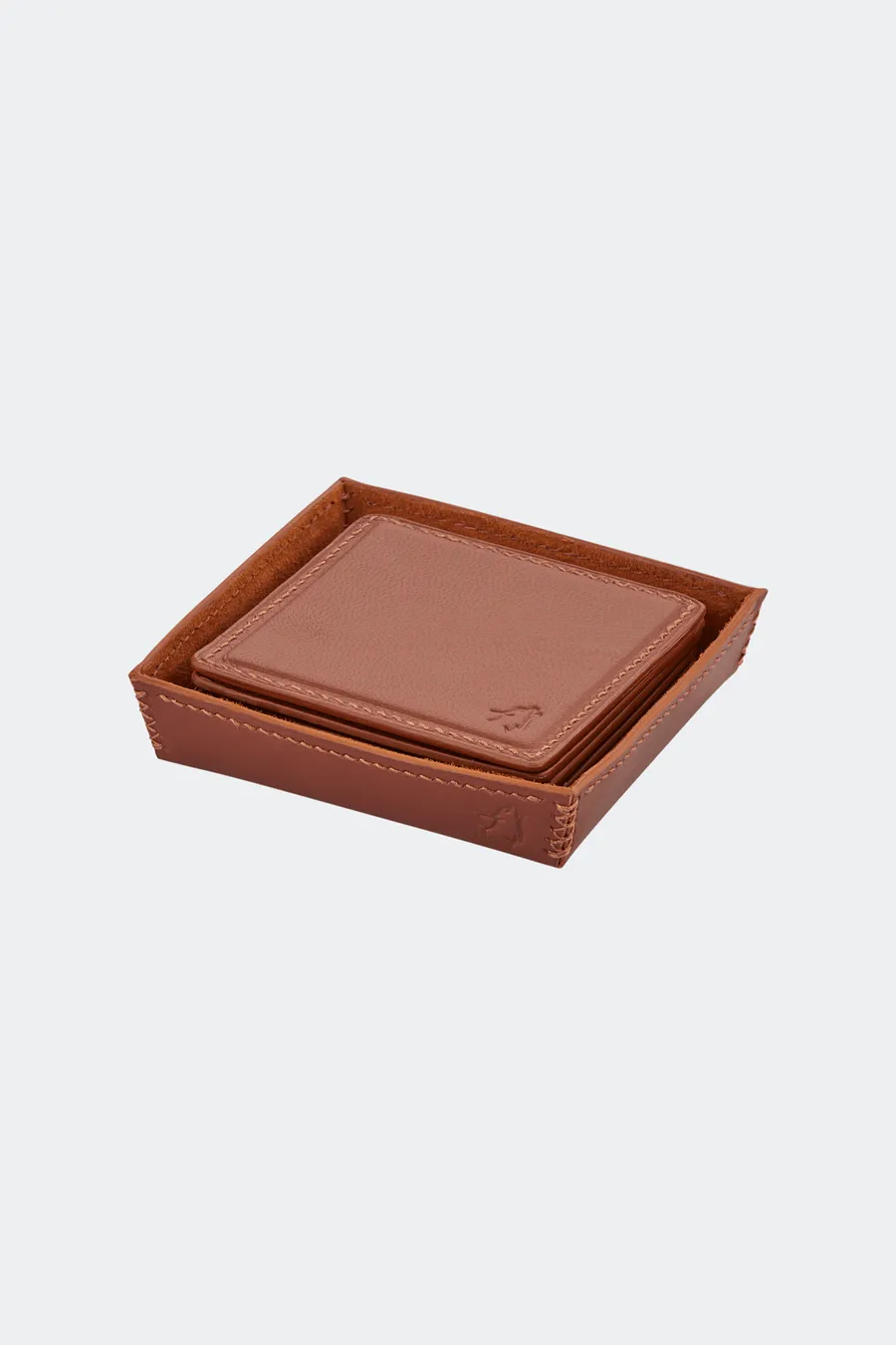 Monte Deri Tepsi ve 6 Adet Bardak Altlığı