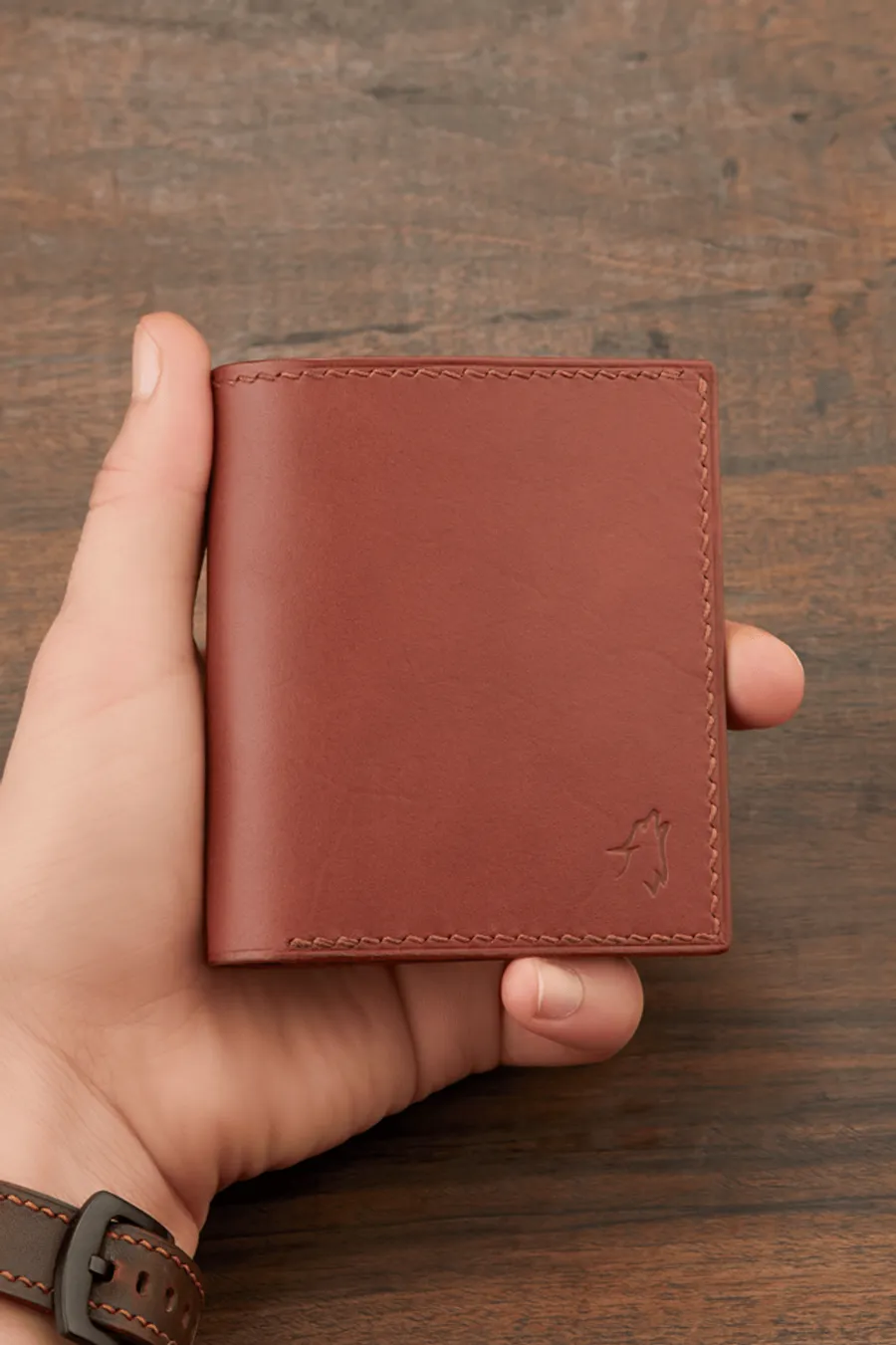 Monte Klasik Dikey Bi-Fold Deri Cüzdan