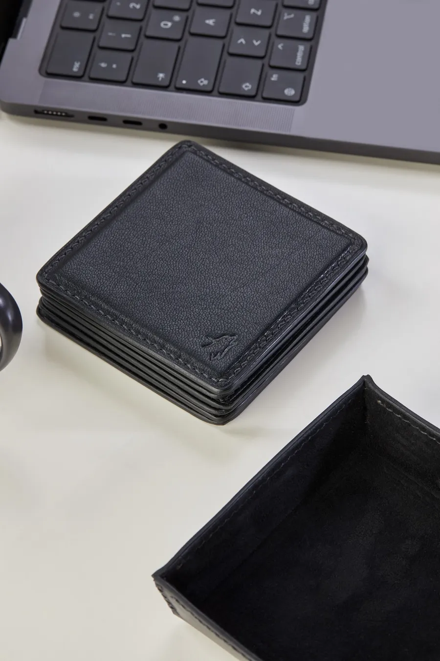 Monte Deri Tepsi ve 6 Adet Bardak Altlığı