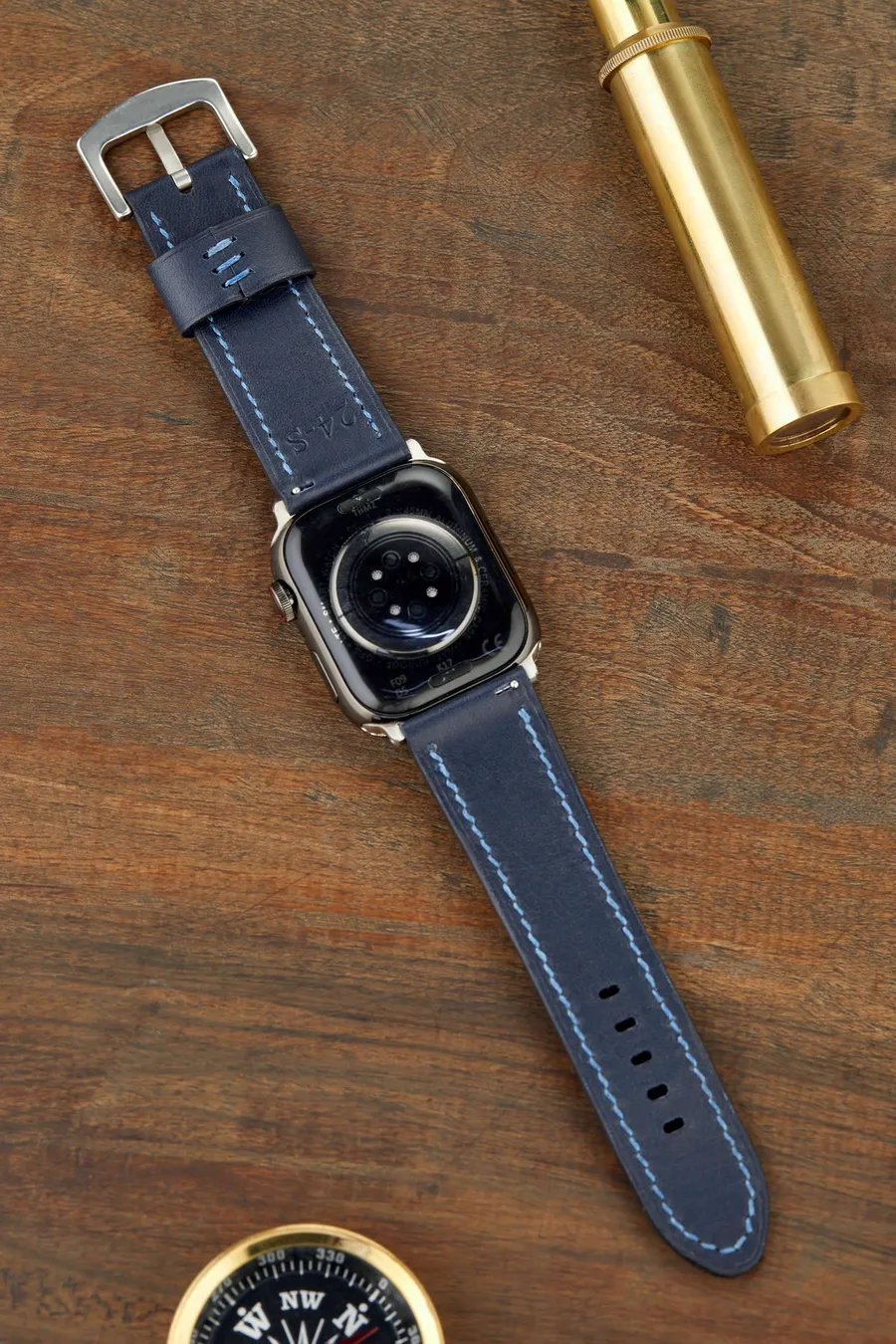 Monte Çift Kat Deri Dikişli Apple Watch Kordonu