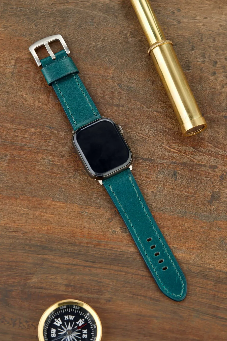 Monte Çift Kat Deri Dikişli Apple Watch Kordonu