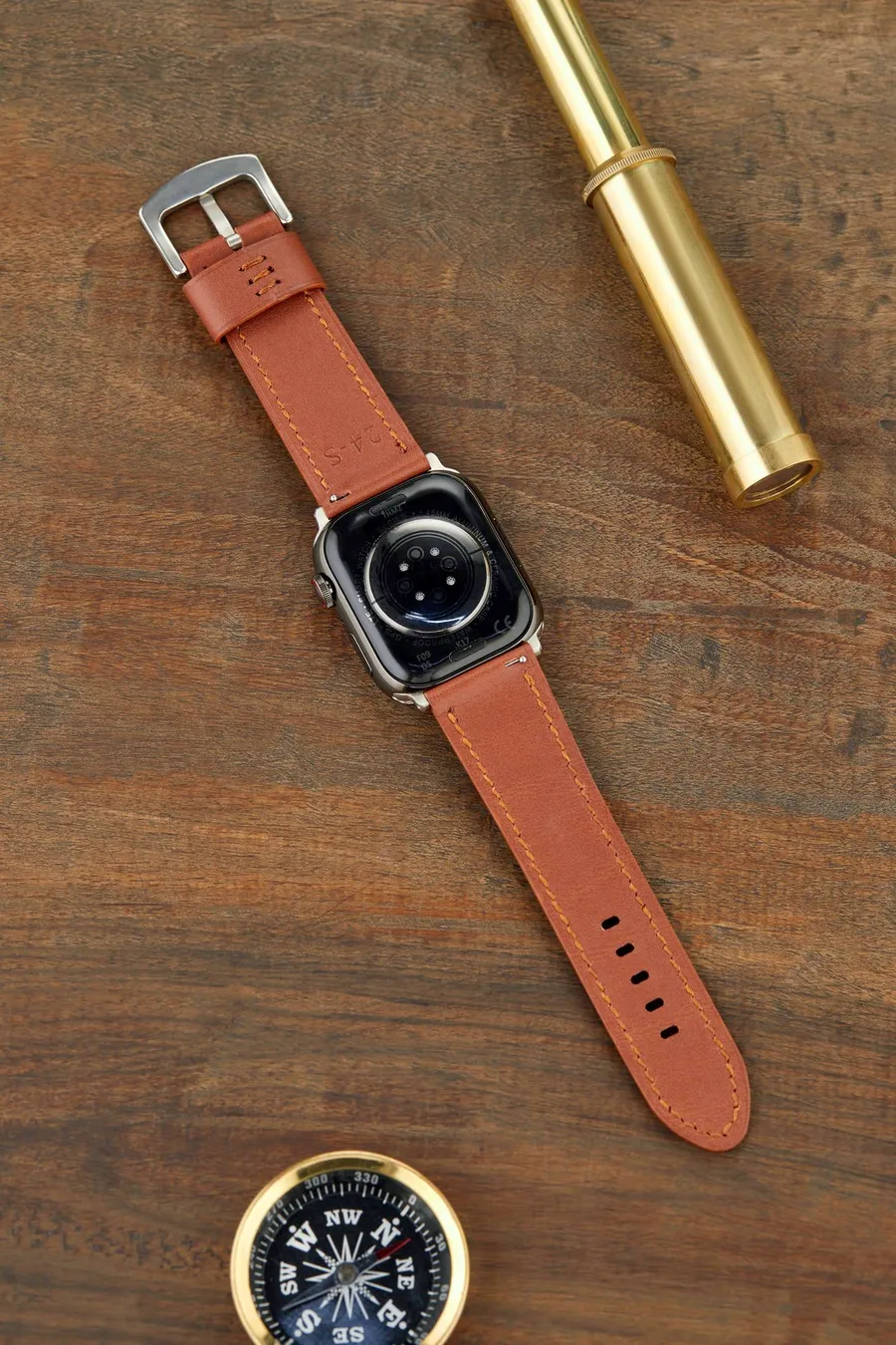 Monte Çift Kat Deri Dikişli Apple Watch Kordonu