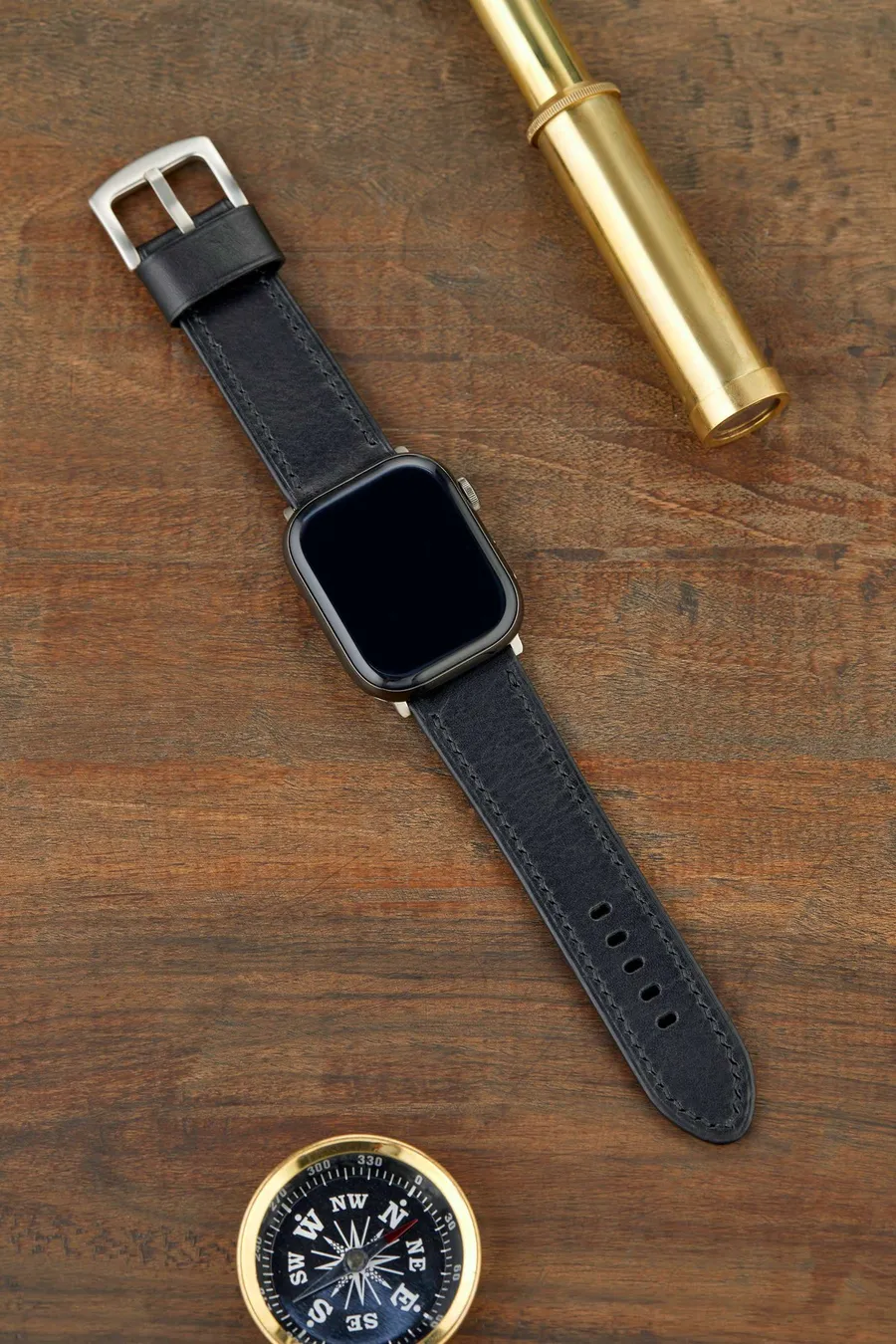 Monte Çift Kat Deri Dikişli Apple Watch Kordonu