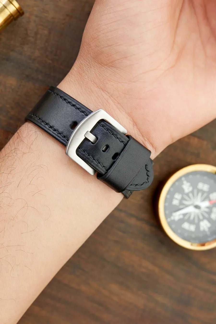 Monte Çift Kat Deri Dikişli Apple Watch Kordonu