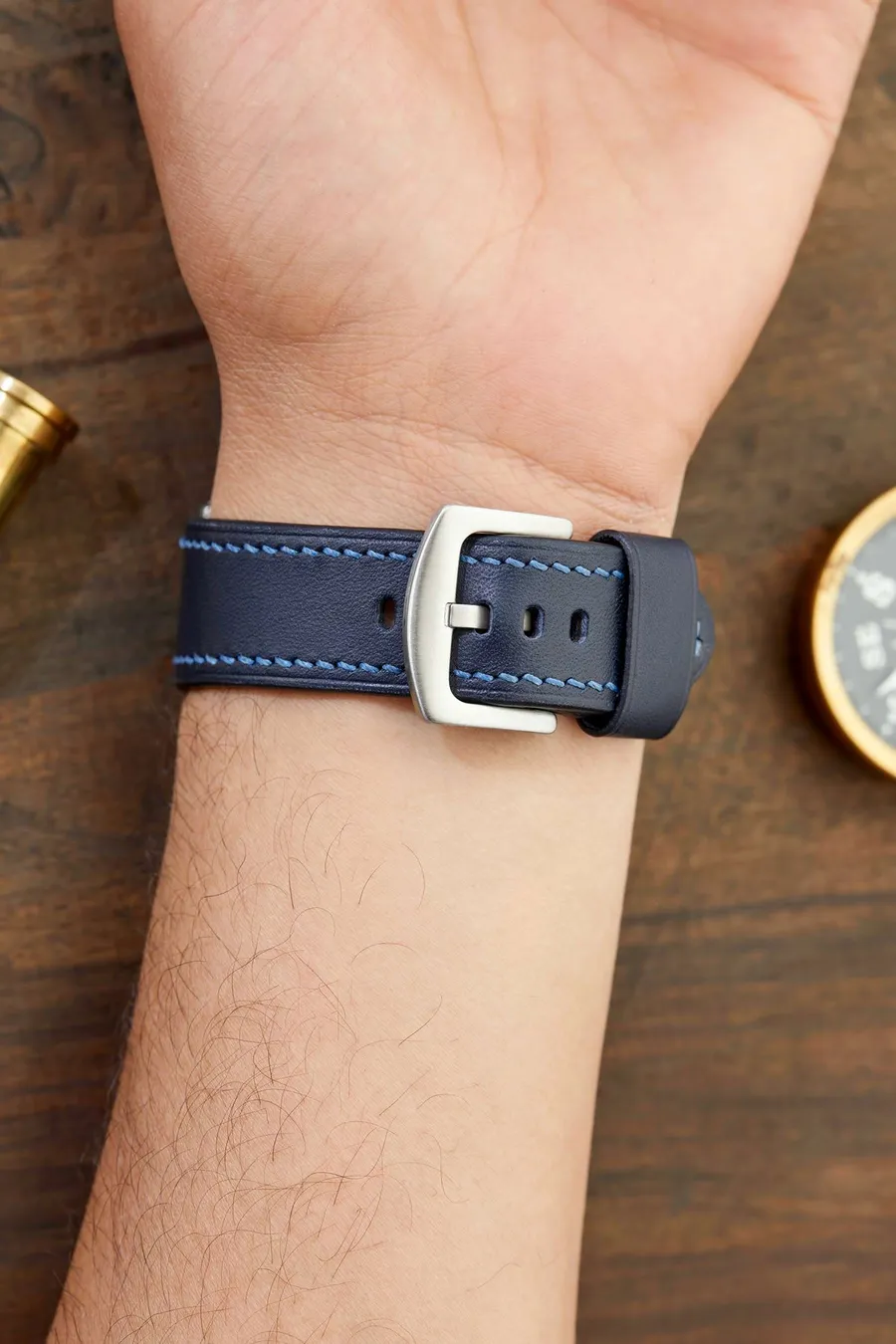 Monte Çift Kat Deri Dikişli Apple Watch Kordonu