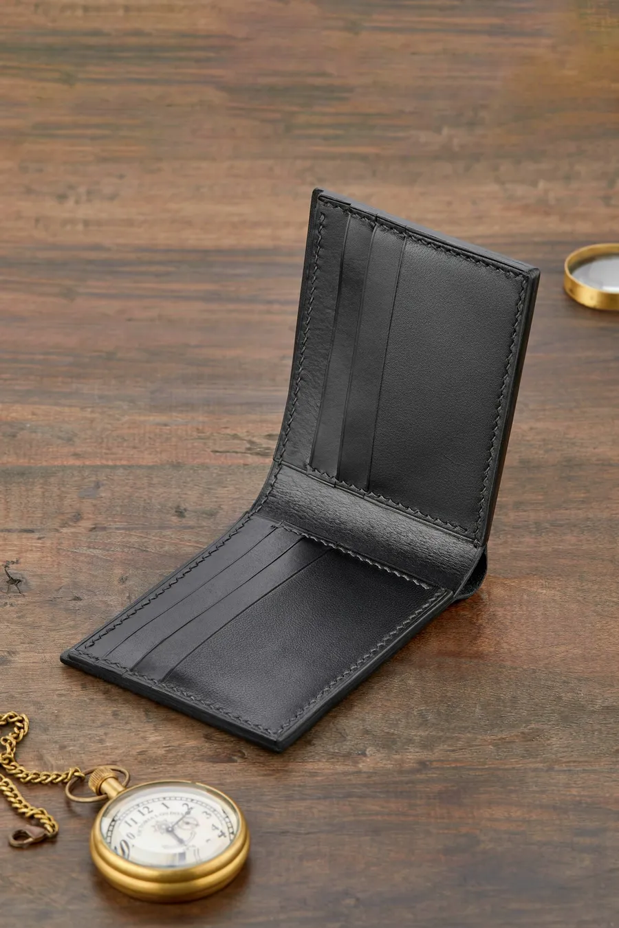 Monte Klasik Yatay Bi-Fold Deri Cüzdan