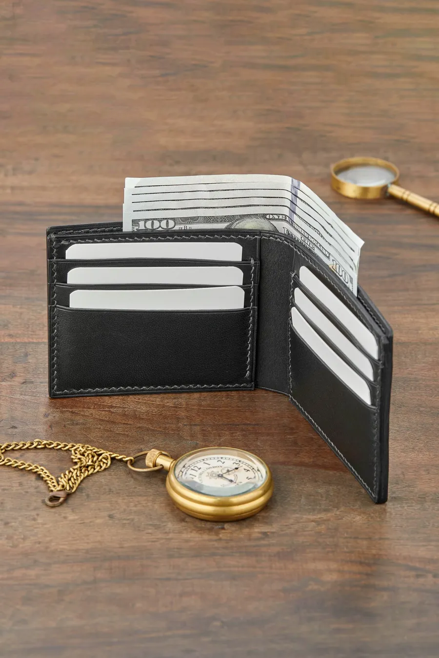 Monte Klasik Yatay Bi-Fold Deri Cüzdan