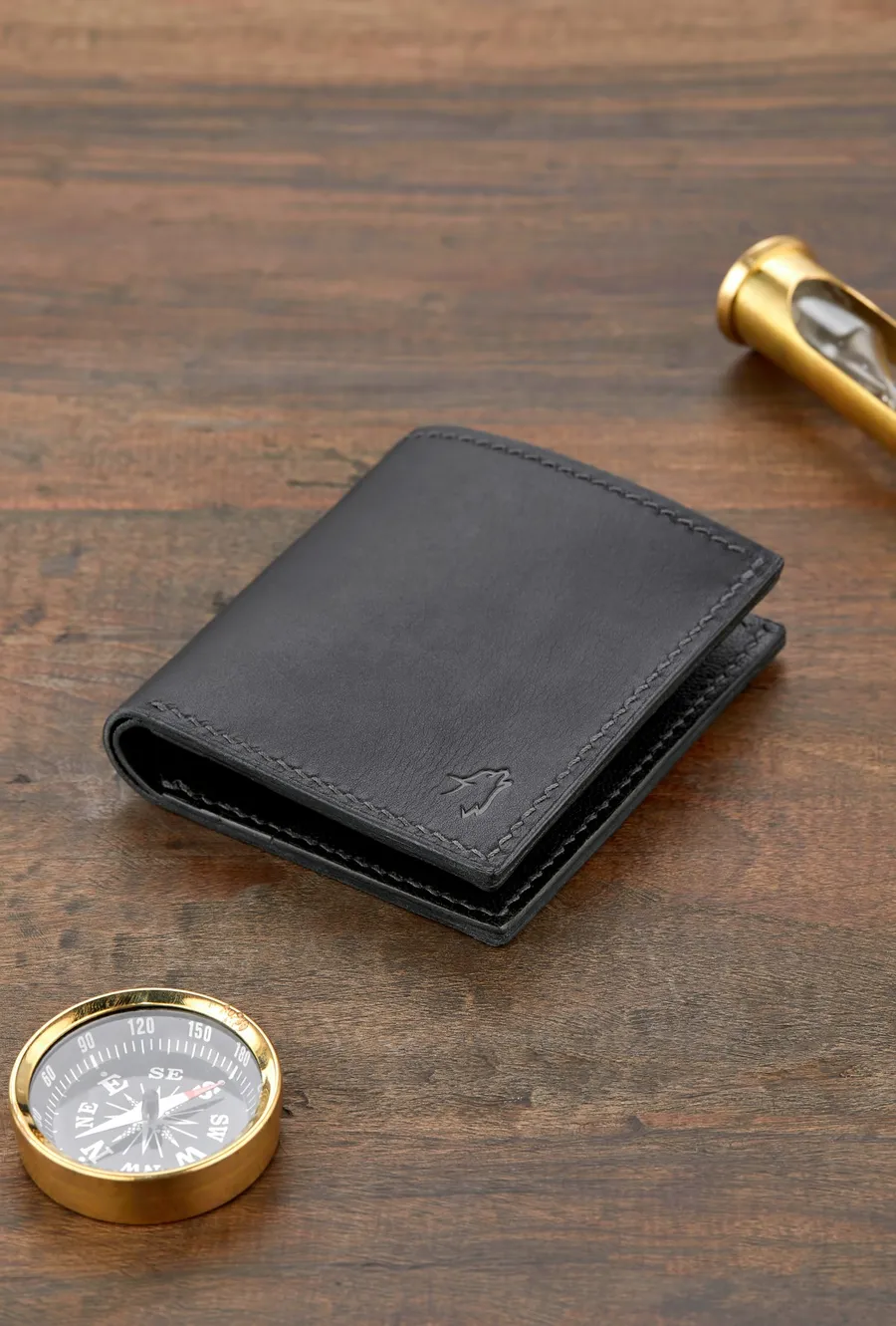 Monte Klasik Dikey Bi-Fold Deri Cüzdan