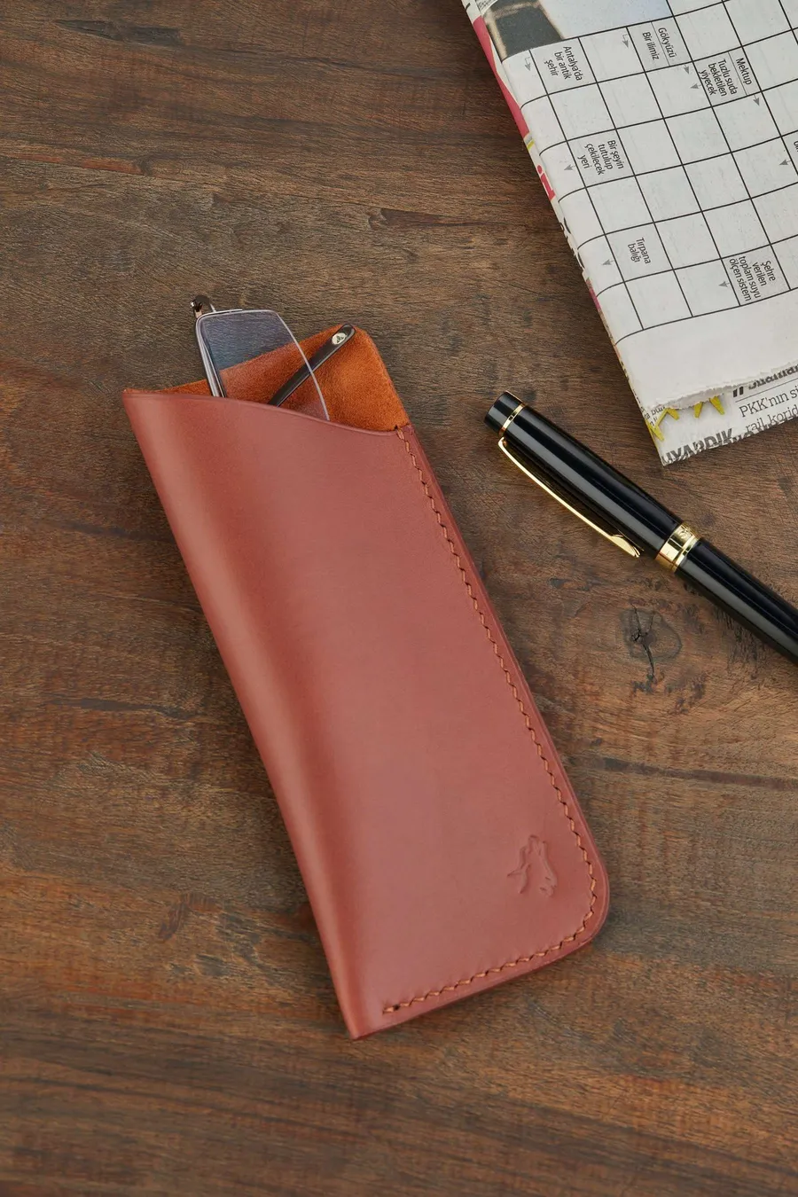 Nova Deri Optik Dikey Gözlük Kılıfı